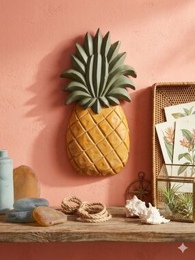 Pineapple Wall Decor Tropical Boho Coastal
